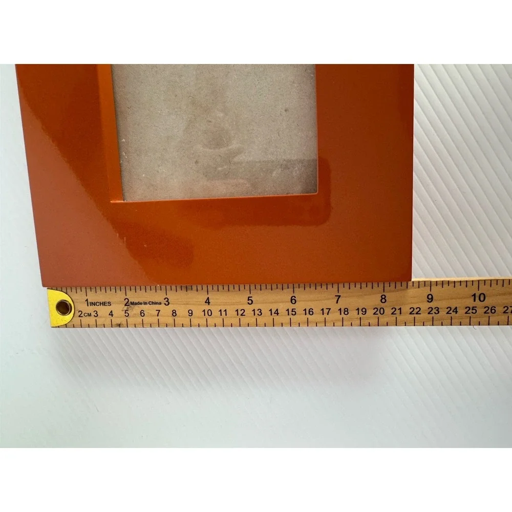Orange Glossy Picture Frame Rectangular Modern Home Decor 11